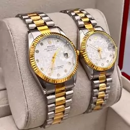 ساعت مچی زنانه و مردانه شیشه تلسکوپی بند استیل رولکس دیت جاست ROLEX DATEJUST