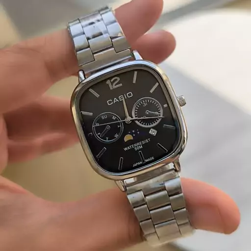 ساعت مچی مردانه بند استیل طرح 3 موتوره کلاسیک کاسیو Casio