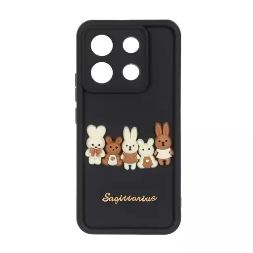 قاب Solid Case عروسک برجسته خرگوشی Xiaomi Redmi Note 13 Pro 5G - Poco X6 5G - کد4099