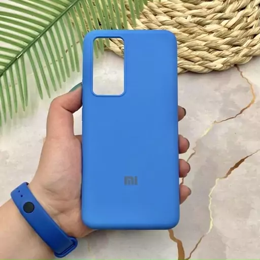 قاب گوشی Xiaomi 12T - Xiaomi 12T Pro - Redmi K50 Ultra شیائومی سیلیکونی پاک کنی اورجینال داخل پارچه ای رنگ آبی تیره کد 6