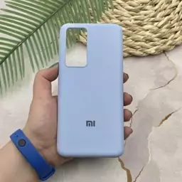 قاب گوشی Xiaomi 12T - Xiaomi 12T Pro - Redmi K50 Ultra شیائومی سیلیکونی پاک کنی اورجینال داخل پارچه ای رنگ آبی روشن کد 9