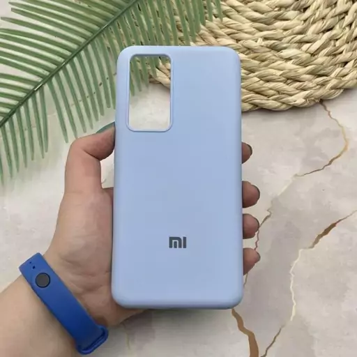 قاب گوشی Xiaomi 12T - Xiaomi 12T Pro - Redmi K50 Ultra شیائومی سیلیکونی پاک کنی اورجینال داخل پارچه ای رنگ آبی روشن کد 9