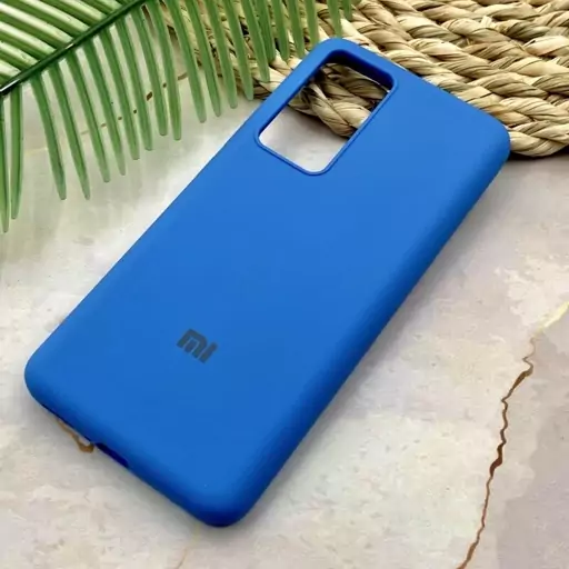 قاب گوشی Xiaomi 12T - Xiaomi 12T Pro - Redmi K50 Ultra شیائومی سیلیکونی پاک کنی اورجینال داخل پارچه ای رنگ آبی تیره کد 6