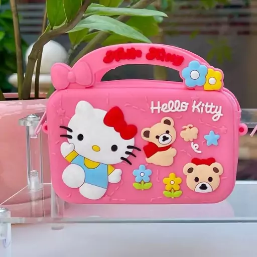 کیف سیلیکونی رودوشی بچه گانه سایز کوچک کد 1 طرح کیتی hello kitty