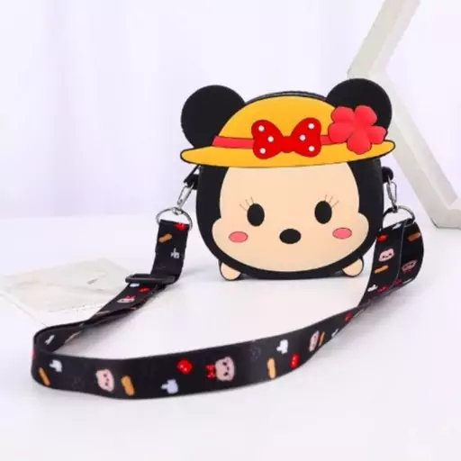 کیف سیلیکونی رودوشی بچه گانه سایز کوچک کد 2 طرح مینی موس دیزنی Minnie Mouse