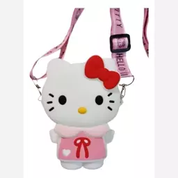 کیف سیلیکونی رودوشی بچه گانه سایز بزرگ کد 1 طرح کیتی hello kitty