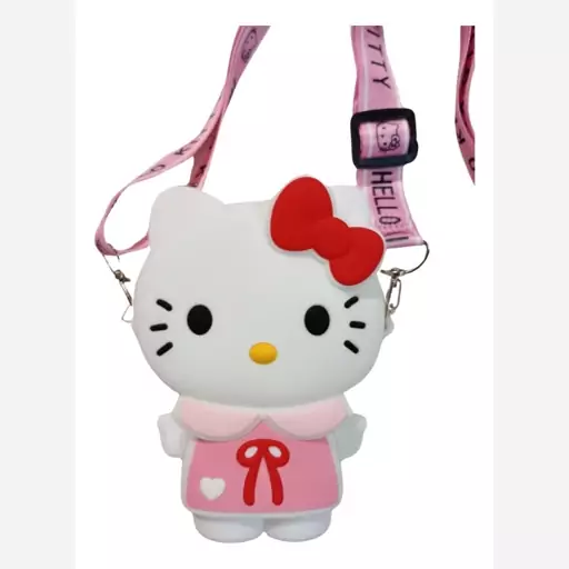 کیف سیلیکونی رودوشی بچه گانه سایز بزرگ کد 1 طرح کیتی hello kitty