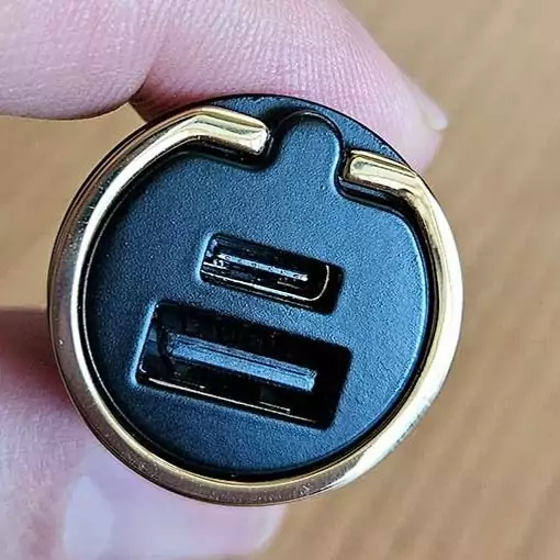 شارژر فندکی PD و USB فست شارژ فلزی (بدون پک)