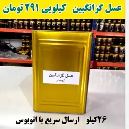 خرید عسل طبیعی گزانگبین عمده( 26 کیلو خالص ) ارسال با اتوبوس 