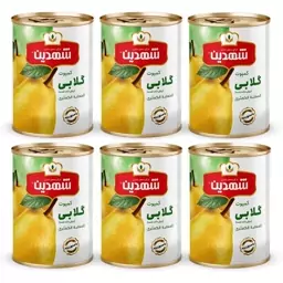 کمپوت گلابی شهدین - 370 گرم بسته 6 عددی