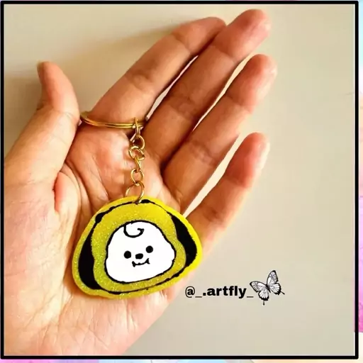 سرکلیدی baby chimmy(جاکلیدی طرح کارکتر bt21 ،جاسوئیچی جیمین)