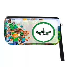 جامدادی مدل اسم شخصی طرح ماینکرافت اسم مهراب کد 0438