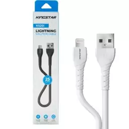 کابل پاوربانک USB به لایتنینگ کینگ استار مدل K520i طول 0.25 متر