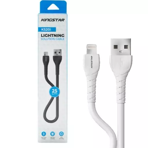 کابل پاوربانک USB به لایتنینگ کینگ استار مدل K520i طول 0.25 متر