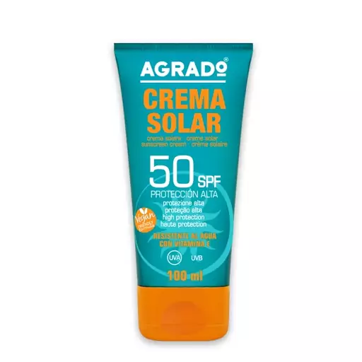 کرم ضدآفتاب بی رنگ اسپانیایی آگرادو spf50 agrado