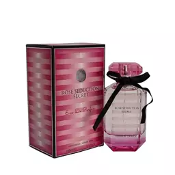 ادکلن زنانه رز سداکشن سکرت صورتی (رایحه ویکتوریا سکرت بامب شل) فراگرنس Rose Seduction Secret Eau De Parfum