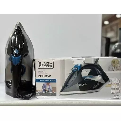 اتو اطو بخار بلک اند دکر اصل Black Decker مدل BXIR2804E با گارانتی توان 2800 وات کف سرامیک ارسال رایگان