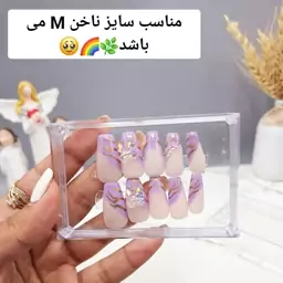 ناخن مصنوعی  با ساخت یک لایه ژل دو رنگ (به همراه پک اختصاصی)