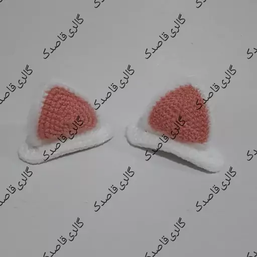 گیره سر گوش گربه بافتنی گیره مو گوش گربه یک جفت  