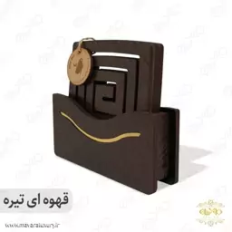 زیر فنجانی چوبی طرح مارپیچ MK003