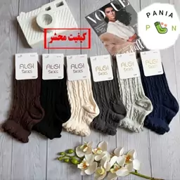 جوراب مچی طرح برجسته زنانه و دخترانه جنس ریز بافت اعلا پنجه روسو د فیری سایز 36 تا 42 کشسانی عالی در 6 رنگبندی