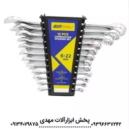 آچار پلکانی یکسر رینگی یکسر تخت 12 عددی Suntools