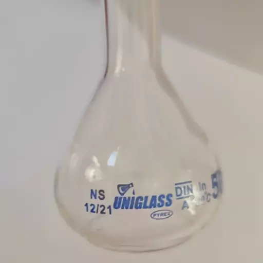 بالن ژوژه (50 سی سی) بالنحجمی پیرکس pyrex تهصاف volumetric flask بالن آزمایشگاهی در دار قابل اتوکلاو