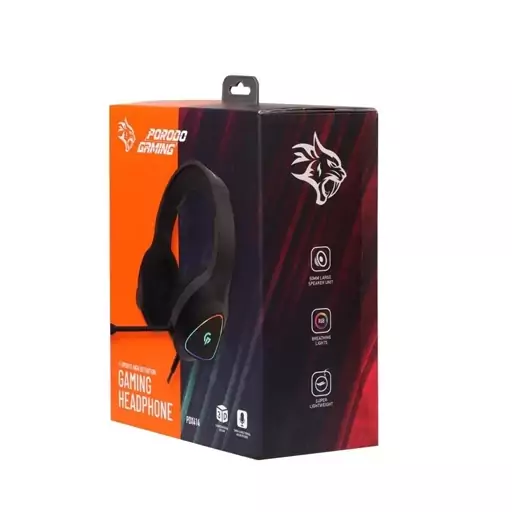 هدفون گیمینگ اورجینال برند پورودو مدل PORODO  GAMING HEADPHONE (نسخه گلوبال) دارای18ماه گارانتی شرکتی با ضمانت اصالت