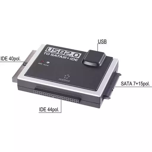 مبدل IDE+SATA پورت Renkforce USB 2.0