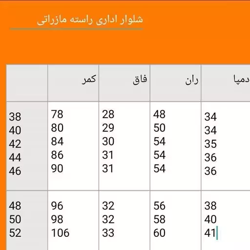 شلوار راسته اداری مدلند