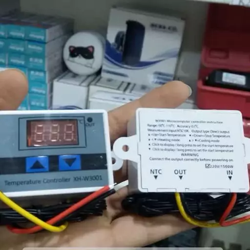 ترموستات کنترلر دما مدل w3001 ولتاژ 220v مناسب دستگاه جوجه کشی 