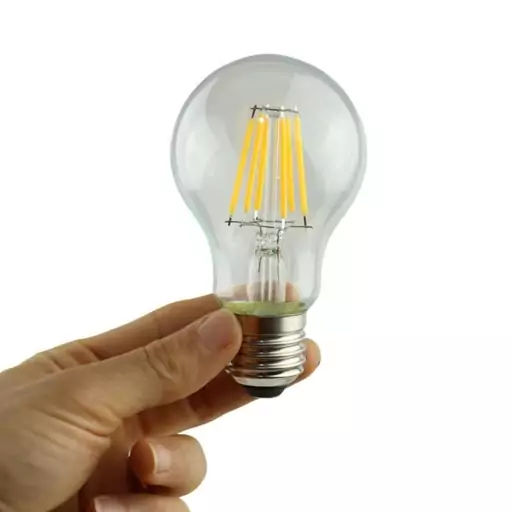 لامپ ادیسونی حبابی فیلامنتی Filament A60 E27 6W