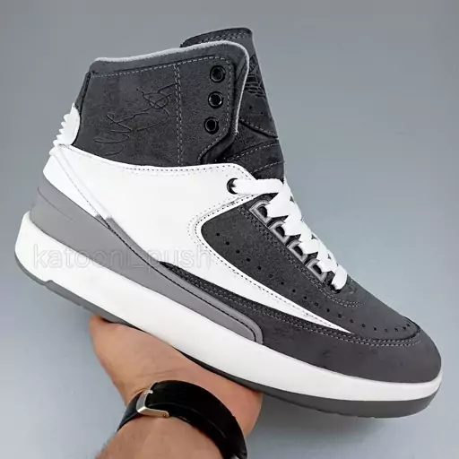 کفش جردن Nike Jordan 2 ساقدار مردانه  رنگ طوسی  41 تا 44 ( نایک جردن - جردن 2 - کفش ساقدار - کفش ایر جردن  ، نایک ) 