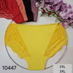 شورت زنانه نخی بغل دانتل سایز 2XL و 3XL