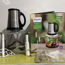 خردکن فیلیپس کاسه شیشه philips پرقدرت حجم 3.8 لیتر 3000 وات سه سرعته ارسال رایگان