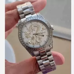 ساعت مردانه رولکس دراگون اژدها بند استیل نقره ای ROLEX DRAGON 