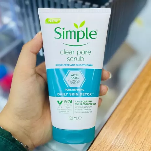 ژل اسکراب سیمپل مدل Clear Pore حجم 150 میلی