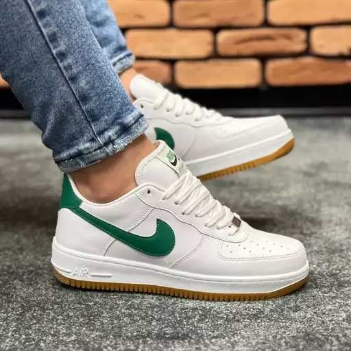 کتونی نایک ایرفورس (ست مردانه زنانه) nike air force رنگ سفید سبز کد 6223