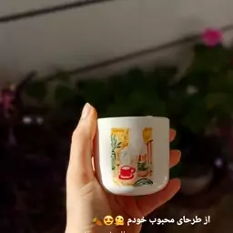 شات قهوه خوری سرامیکی کاملا دست ساز زیبا و جذاب 