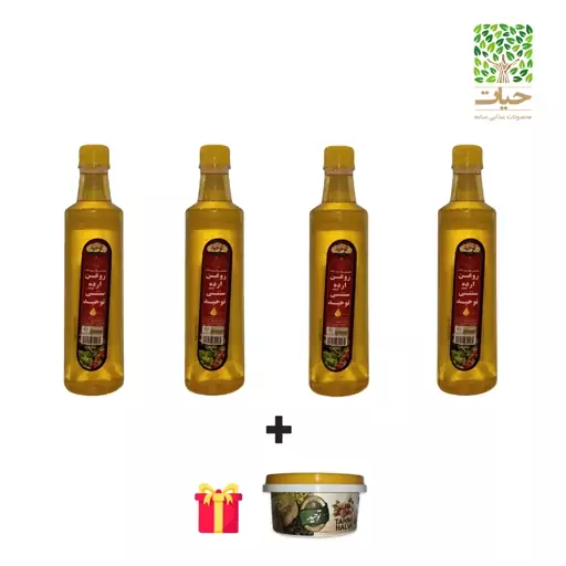 روغن ارده کنجد اردکان 500 گرمی (بسته 4 عددی + هدیه)