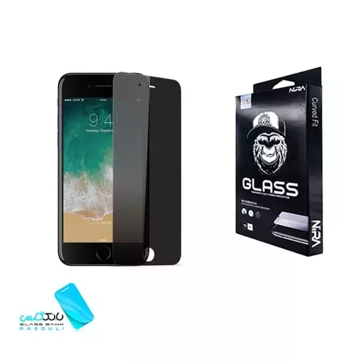 گلس پرایوسی آیفون 7plus/8plus/6plus رنگ مشکی   برند نیرا NIRA