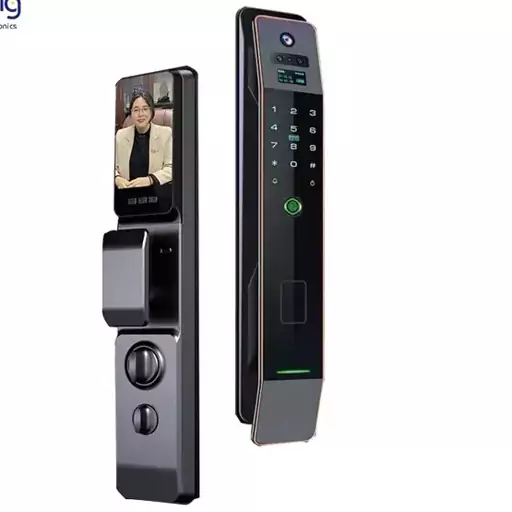 دستگیره هوشمند تشخیص چهره تویا قفل هوشمند بدنه زینک ضدخش tuya برند Smartlock با مکالمه تصویری از راه دور