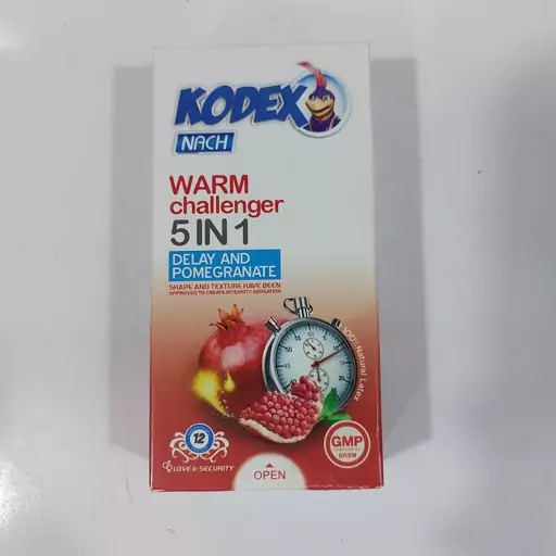 کاندوم کدکس مدل Warm Challenger 5in1 بسته 12 عددی