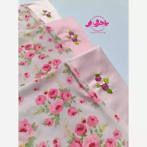 مقنعه طرح شکوفه ی هلو 