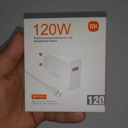 شارژر 120W شیائومی 100درصد اورجینال همراه کابل اصلی