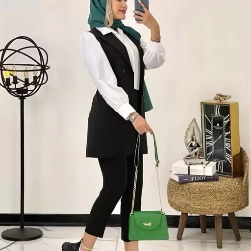 سه تیکه کت(وست) شلوار شومیز  میلان زنانه دخترانه 