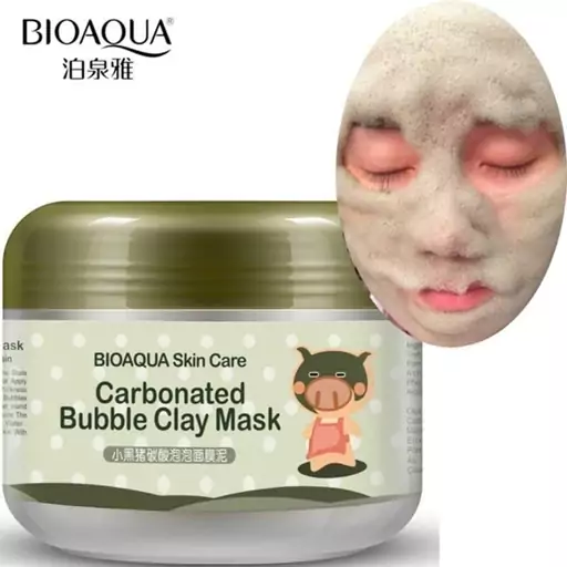 ماسک صورت حبابی بایو آکوا مدل Carbonated Bubble Clay