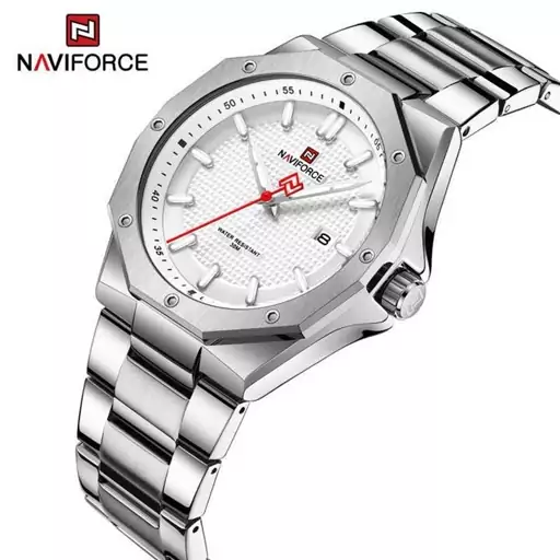 ساعت مچی بند فلزی تقویم دار NAVIFORCE 9200 S/W