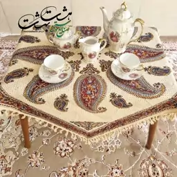 سفره قلمکار 80در 80سانت برند زابلیان طرح بته جقه