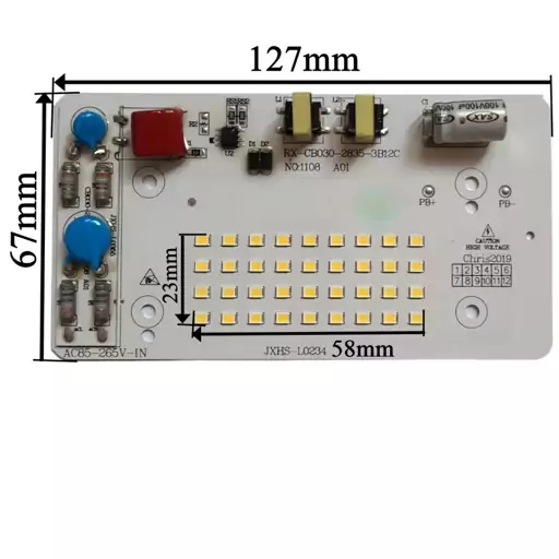 ال ای دی پروژکتوری 30 وات 220 ولت SMD مهتابی خازن دار RX